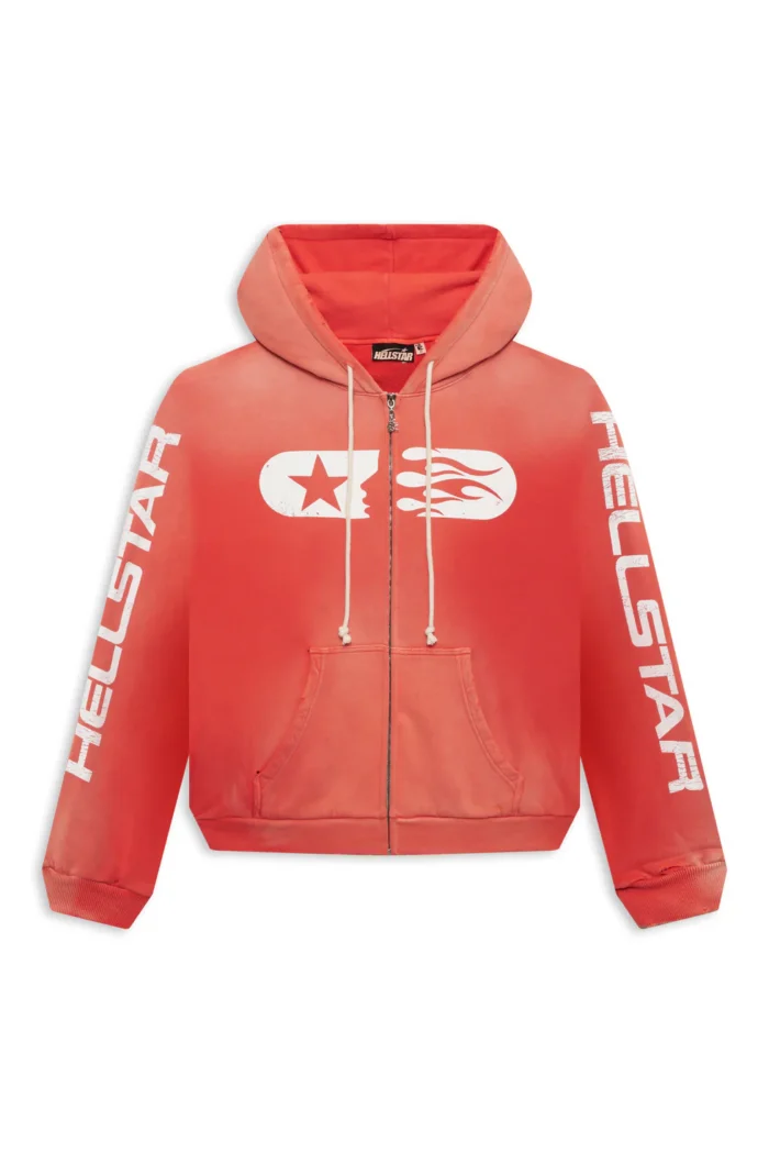 Hellstar Studios Zip Hoodie - Red