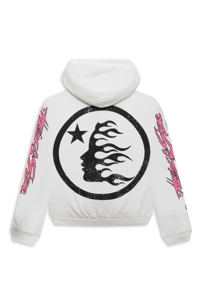 Hellstar Records Glitter Zip-Up - White