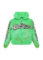 Hellstar Graffiti Zip-Up - Green