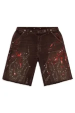 Hellstar Studded Denim Shorts